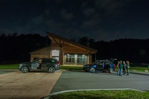 A beautiful night lighting on the new Roselle Park Resource Center.